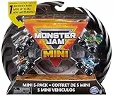 MONSTER JAM - 5 PACK MONSTER TRUCK- Pack Oficial de 5 Mini Coches de Juguetes Coleccionables, escala 1:87 - 6066965 - Juguetes Niños 3 Años +