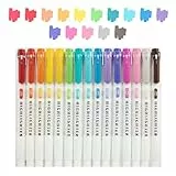15 Colores Subrayadores Pastel,Subrayadores de Doble Punta, Marcadores Fluorescentes con Multicolor,Rotuladores Pastel,para Suministros de Oficina, Diario,Planificador de La Biblia