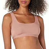 DKNY Bralette de Modal con Cuello Redondo Sujetador, Opaco, Palisandro, M Mujeres