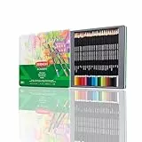 Derwent 2301938 - Caja Metálica con 24 Lápices de Colores Academy, Ideales para Colorear, Dibujar e Ilustrar, Fáciles de Usar y de Madera Natural