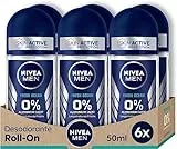 NIVEA MEN Fresh Ocean - Desodorante Roll-On para Hombre Antitranspirante - 48h de Protección contra el Mal Olor - Fórmula InfiniFresh Sin Aluminio - Fragancia Fresca de Larga Duración - Pack 6 x 50 ml