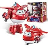 Super Wings Avión Transforming Supercharged Jett, Altura Aprox. 12,7 cm, muñeca Infantil, Figura de avión y Robot de Juguete para niños y niñas a Partir de 3 años