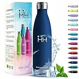 HoneyHolly Botella agua Acero Inoxidable, Botella Termica - 750ml sin BPA, Botella de Agua Deportiva, Doble Pared al Vacío a Prueba de Fugas, Cantimplora Termica para Gimnasio