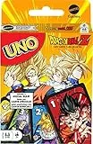 Mattel Games Juego de Cartas Nocturno Familiar UNO Dragon Ball Z gráficos temáticos de programas de televisión y Reglas Especiales para 2-10 Jugadores