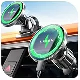 LISEN 15W Cargador Magsafe Coche Inalámbrico, [20X Imans Fuerte] Soporte Móvil Coche Magsafe para Ventilación & Salpicadero, Magsafe Accesorios Coche para iPhone 16e 16 Pro MAX 15 14 13 12