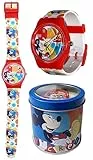 Kids- Reloj Analogico En Caja De Metal Ke03 Mickey, Color (WD22139)