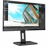 AOC 24P2Q Monitor 24 Pulgadas FHD, 75Hz, IPS, 4 ms GtG, Adaptive Sync., Altura ajustable, Altavoces (1920x1080, 1x HDMI 1.4, 1x DP 1.2, USB-Hub), Negro