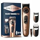 King C. Gillette Recortadora Eléctrica De Barba PRO Para Hombre, Dial De Precisión Con 40 Longitudes, Hojas Metálicas Afiladas Duraderas, Cabezal Y Peines Lavables, Recortadora De Precisión Definitiva