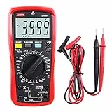 Multímetro UNI-T UT890D+ True RMS Voltímetro Amperímetro Ohmímetro Medidor AC/DC Corriente Voltage Resistencia Frecuencia Continuidad Capacitancia Diodo (Distinguir entre Cable Fase y Neutro)