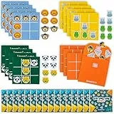 BONNYCO Tres en Raya Niños Animales Pack 16 Regalos Cumpleaños Niños Colegio Detalles Cumpleaños Infantil, Relleno Piñata Regalitos Invitados | Regalos Alumnos Primaria, Mini Juegos 3 en Raya