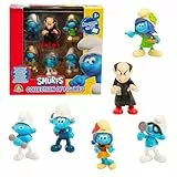 Famosa Pitufos - Multipack de 6 pcs Mini Figuras Smurfs, Set Minifiguras coleccionables, Incluye al Villano Gargamel, Desarrolla Habilidades motoras y Juego imaginativo, Niños de 3 años, (PUF14200)