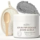 Gel Exfoliante Corporal Kp Bump Eraser para Queratosis Pilaris, Piernas de Fresa con ácido Salicílico AHA, Exfoliante Kp para Piel de Gallina, Zona del Bikini y los Glúteos con Esponja Vegetal Unisexo