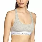 Calvin Klein Sujetador Bralette elástico, Gris (Grey Heather), M