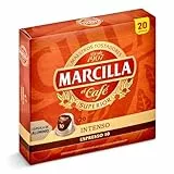 Marcilla Café Cápsulas Intenso - 20 Cápsulas Compatibles Nespresso