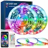 Bonve Pet Tiras LED, Luces LED Habitación 12 Metros, Control APP y Mando 40 Teclas, Tiras Led RGB, Tira Led Bluetooth Musical con Modo Temporizador, Led Strip para Casa Cocina Fiesta Gaming