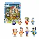 Bluey - Pack 8 Figuras Aventura, Figuras Articuladas Amigos Preparados para IR de Aventuras, Muñecos de la Serie Infantil, Aumenta tu Colección con Este Pack, Famosa (BLY73000)