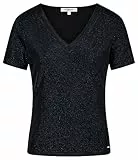 Morgan Camiseta manga corta con escote en V Azul M