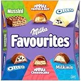 Milka Favourites, Surtido de Bombones Envueltos Individualmente, Caja de Mini Chocolatinas- 141 g