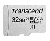 Transcend Tarjeta de Memoria microSDXC 300S 32GB Clase 10 con hasta 95/45 MB/s (para Smartphones, Cámaras Digitales y Consolas Nintendo) sin Adaptador SD - TS32GUSD300S