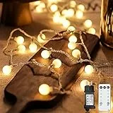 Liyade Guirnalda Luces, 15M 120LED de Cadena de Luces Para Exterior/Interior con Enchufe, 8 Modos Luces Navidad ideal Para de Decoración, Habitación Infantil, Balcones, Jardín, casas, bodas, Navidad