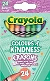 CRAYOLA - Colour of Kindness, 24 Lápices de Cera, Colores Para Todas tus Emociones, 24 Colores Brillantes Para Actividades Creativas, 52-1836