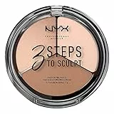 NYX Professional Makeup Paleta de Contouring & Iluminador 3 Steps to Sculpt Face Sculpting Palette tono 1 Fair color Beige