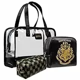 Harry Potter Set de 3 Neceseres, Organizador de Viaje con Cremallera para Mujeres, Niñas y Adolescentes