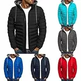 Genérico Abrigo con capucha Hombre Invierno, Chaquetas de Algodón Acolchado Chaqueta cremallera Casual Moda Deportiva Jacket outwear Sudadera plumas caliente Cazadoras Calor Grueso Parka