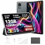 Blackview Tablet Android 15 Tab 60 Pro 10 Pulgadas 12GB RAM + 128GB ROM/2TB TF, 4G LTE+5G Wi-Fi, Widevine L1 HD+ IPS, Face ID, Octa-Core, 7700mAh Batería, Dual Cámara 8MP+5MP/GPS/WPS Suite PC Tablet