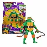 TORTUGAS NINJA Michelangelo Figura de Acción Deluxe con Sonidos y Frases Personaje de Película Caos Mutante, 4 Muñecos coleccionables, Fans, niños y niñas +4 años, Famosa (TU800300)