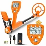 SUNPOW Detector de Metales para Niños, Bobina Impermeable IP68, Chip de Actualización, 3 Modos, Vástago Ajustable de 81-101cm, Regalo para Niños de 8-12 Años