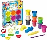 Maped - Set de Manualidades para Niños - Pat Dough 9 Botes + 12 Accesorios - A Partir de 3 Años - Textura Suave y No Pegajosa - Incluye Rodillo, Cuchillo y Extrusoras de Plástico