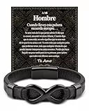 VGWON Pulsera de Nudo Infinito para Hombre Regalos de San Valentín para hombres A mi Hombre Te Amo Pulsera de Cumpleaños Regalo para Novio Marido Pareja 325