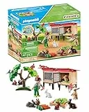 PLAYMOBIL Country 71252 Conejera, Animales para la Granja ecológica, Juguetes sostenibles para niños a Partir de 4 años
