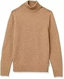Amazon Essentials Jersey de Manga Larga con Cuello Alto y Tacto Suave Hombre, Camel, L
