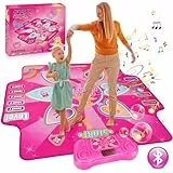 JONRRYIN Alfombras de Baile Niña, Juguetes Alfombra Musical, Alfombra de Baile Electrónica con Bluetooth, Juegos Alfombra para Niñas Niños3 4 5 6 7 8 9 10 11 12 Años Regalo Cumpleaños Navida