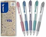 PILOT Caja de 5 G2 - Bolígrafos Roller de Tinta de Gel - Retráctiles y Recargables - Tinta Efecto Metalizado - Rosa metalizado Azul metalizado Morado metalizado Verde metalizado Plata - Punta Media