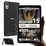 Blackview ZENO 1 8 Pulgadas Tablet Android 15 90Hz 800x1280-Ultra Ligera y Compacta Gaming,T615 8 Núcleos Chip AI,18GB RAM+256GB ROM 2TB TF/4G LTE+WiFi 5G/Face ID/6000mAh/8MP+8MP/Widevine L1/BT5.2/GMS