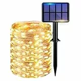 kolpop 22 M 220LED Guirnaldas Luces Exterior Solar, 8 Modos Luces Led Solares Exteriores, IP65 Impermeable Cadena de Luces Decoracion para Navidad, Terraza, Fiestas, Patio, Bodas