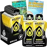 Lote Bebida Bolero (12 x 9 Gr) Sabor ENERGY Hidratante con Vitamina C, Sin Azúcar + Tarjeta con 100 Consejos Saludables y Vida Sana x WikiMark (12 Sobres + Tarjeta 100 Consejos, ENERGY)