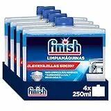 Finish Limpiamáquinas para Lavavajillas, Limpia lavavajillas contra el mal olor, la cal y la grasa del lavaplatos 4 x 250 ml