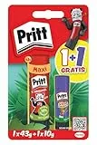 Pritt Barra de pegamento BTS-Promotion Set una maxi de 43 g y una barra de pegamento fun colors, pegamento seguro y apto para niños para manualidades, trabajos de artesanía y para la escuela