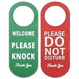 No No Molestar Colgador De Puerta De Doble Cara,Suspensión De Puerta De La Habitación De Maquillaje Señal Creativa Etiqueta,PU Cuero Doble Cara Puerta Perilla Privacidad