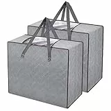 AiQInu Cajas Almacenaje Ropa, 90L Plegable Bolsa Almacenamiento de Ropa de Gran Capacidad (2pcs)