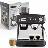 Breville Barista Max+ Espresso, máquina de café | Molienda y dosificación inteligentes | Temporizador de extracción preciso | Espumador de leche integrado | Bomba italiana de 15 Bar | Negra [VCF152X]