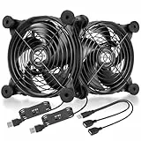 upHere gaming Ventilador pc 120mm,Ventiladores pc,la computadora Ventilador,por USB Refrigeración silenciosa,de 3 velocidades Compatible con Control de 5V para PC/Xbox/Playstation/TV Box, etc,（U1204）