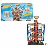 Hot Wheels Mega Garaje Pista de Coches de Juguete, almacena + de 60 vehículos, Incluye 1 vehículo Die-Cast (Mattel GTT95)