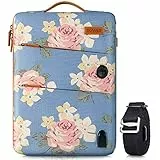 DOMISO 15-15,6 Pulgadas Funda Protectora con Puerto de Carga USB 3ways Bolso de Bandolera para Ordenador Portátil/Apple/Lenovo IdeaPad ThinkPad/HP ENVY 15 / Dell/ASUS/Acer, Azul