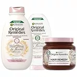 Garnier Original Remedies Délicatesse de Avena Rutina: Champú 400 ml + Acondicionador 250 ml + Mascarilla 340 ml