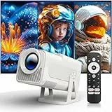 [Netflix-Oficial]HY320 NTV Android 13 Smart Proyector con Varios Oficial TV Apps,Asistente de Voz Inteligente 1080P Nativa/Resolución Óptica 320ANSI 5G Wifi BT 5.2 Portátil Videoproyector Cine en Casa